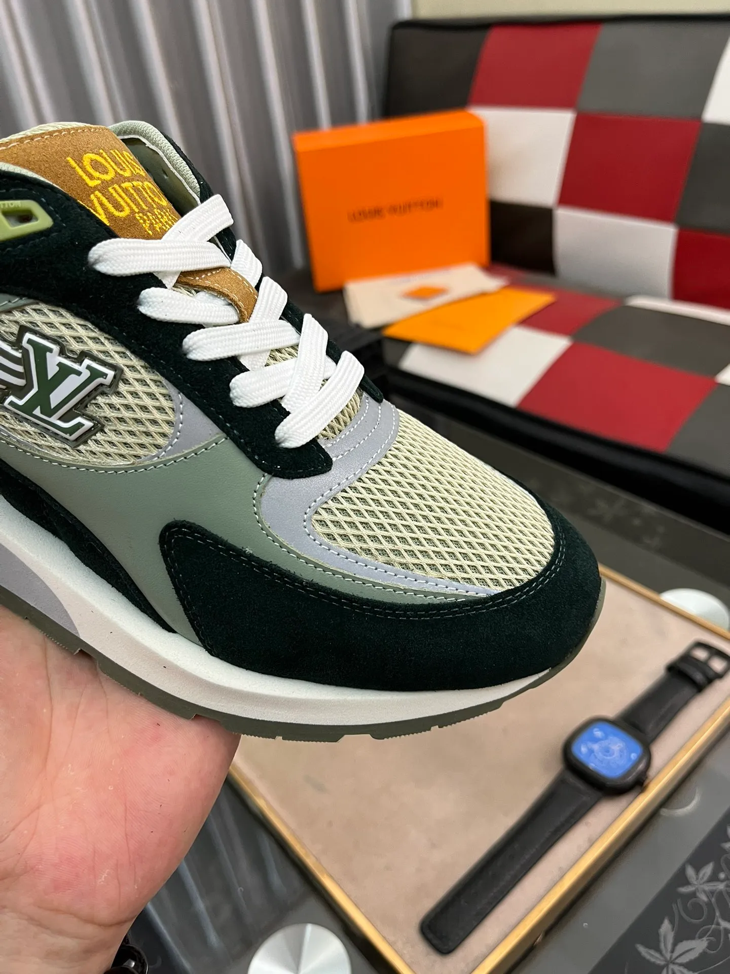Men's Men's Shoes 💰660⌚️⌚️【LOUIS VUITTON) New 🍀LV Louis Vuitton*——LV classic dad shoes trendy shoes! Made of imported original soft calf leather, imported fly woven lining. Original wear-resistant rubber outsole! High quality products! Code number: 38-44